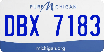 MI license plate DBX7183