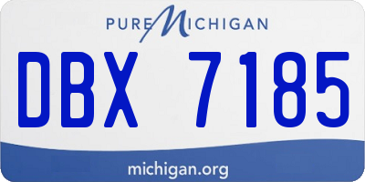 MI license plate DBX7185