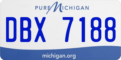 MI license plate DBX7188