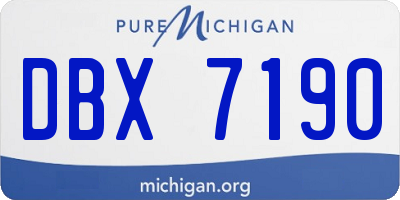 MI license plate DBX7190