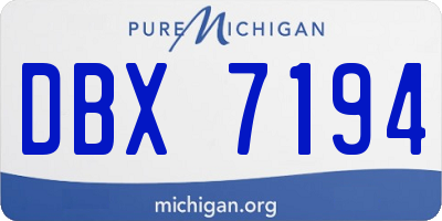 MI license plate DBX7194