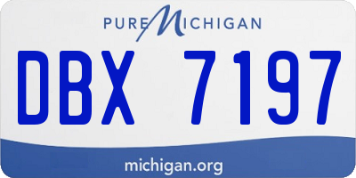 MI license plate DBX7197