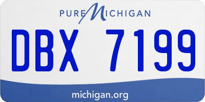 MI license plate DBX7199