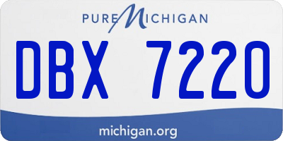 MI license plate DBX7220