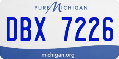 MI license plate DBX7226