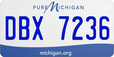 MI license plate DBX7236