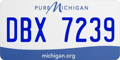 MI license plate DBX7239