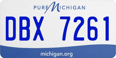 MI license plate DBX7261
