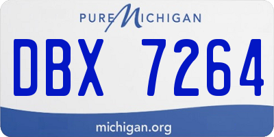MI license plate DBX7264