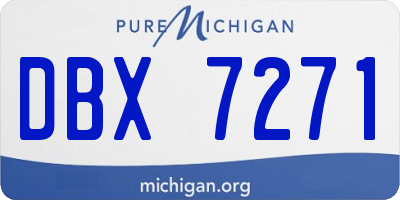 MI license plate DBX7271