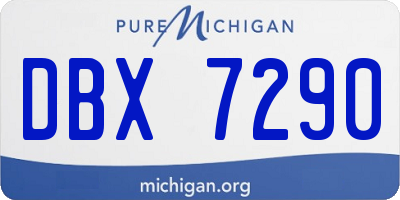 MI license plate DBX7290
