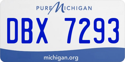 MI license plate DBX7293