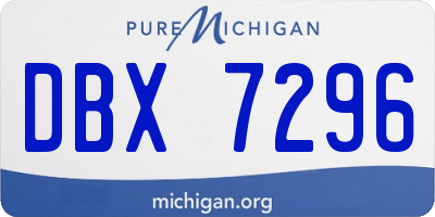 MI license plate DBX7296