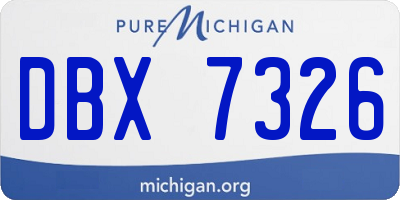 MI license plate DBX7326