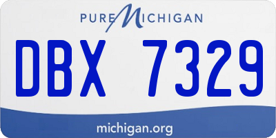 MI license plate DBX7329