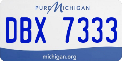 MI license plate DBX7333