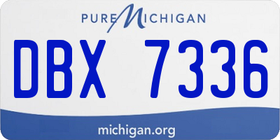 MI license plate DBX7336