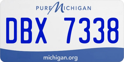 MI license plate DBX7338