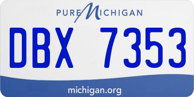 MI license plate DBX7353