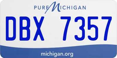 MI license plate DBX7357