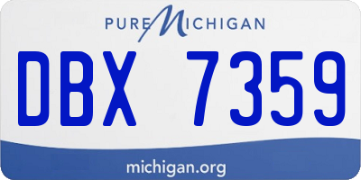 MI license plate DBX7359