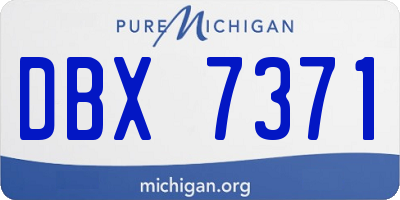 MI license plate DBX7371