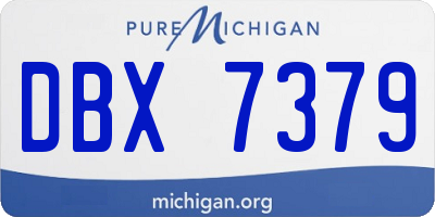 MI license plate DBX7379