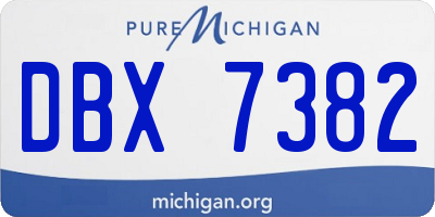 MI license plate DBX7382