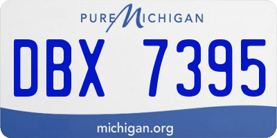 MI license plate DBX7395