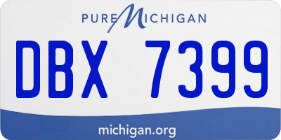 MI license plate DBX7399