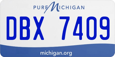 MI license plate DBX7409