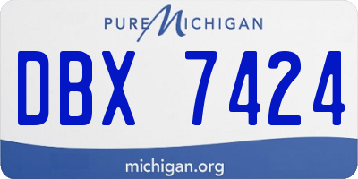 MI license plate DBX7424