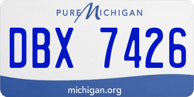 MI license plate DBX7426