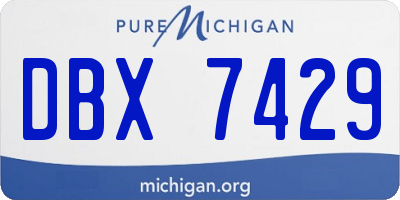 MI license plate DBX7429