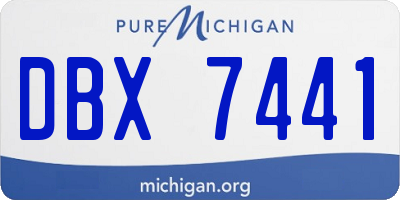 MI license plate DBX7441