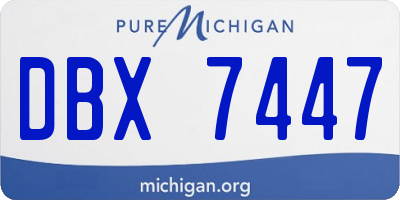 MI license plate DBX7447