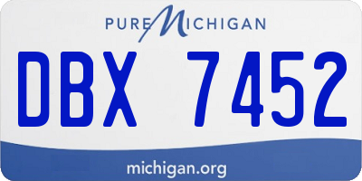 MI license plate DBX7452
