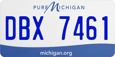 MI license plate DBX7461
