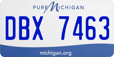 MI license plate DBX7463