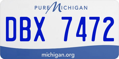 MI license plate DBX7472