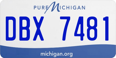 MI license plate DBX7481