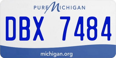 MI license plate DBX7484
