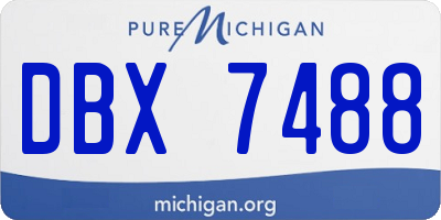 MI license plate DBX7488
