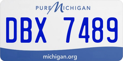 MI license plate DBX7489