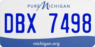 MI license plate DBX7498