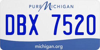 MI license plate DBX7520