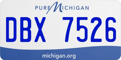 MI license plate DBX7526