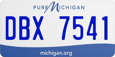 MI license plate DBX7541