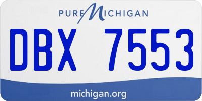 MI license plate DBX7553