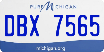 MI license plate DBX7565